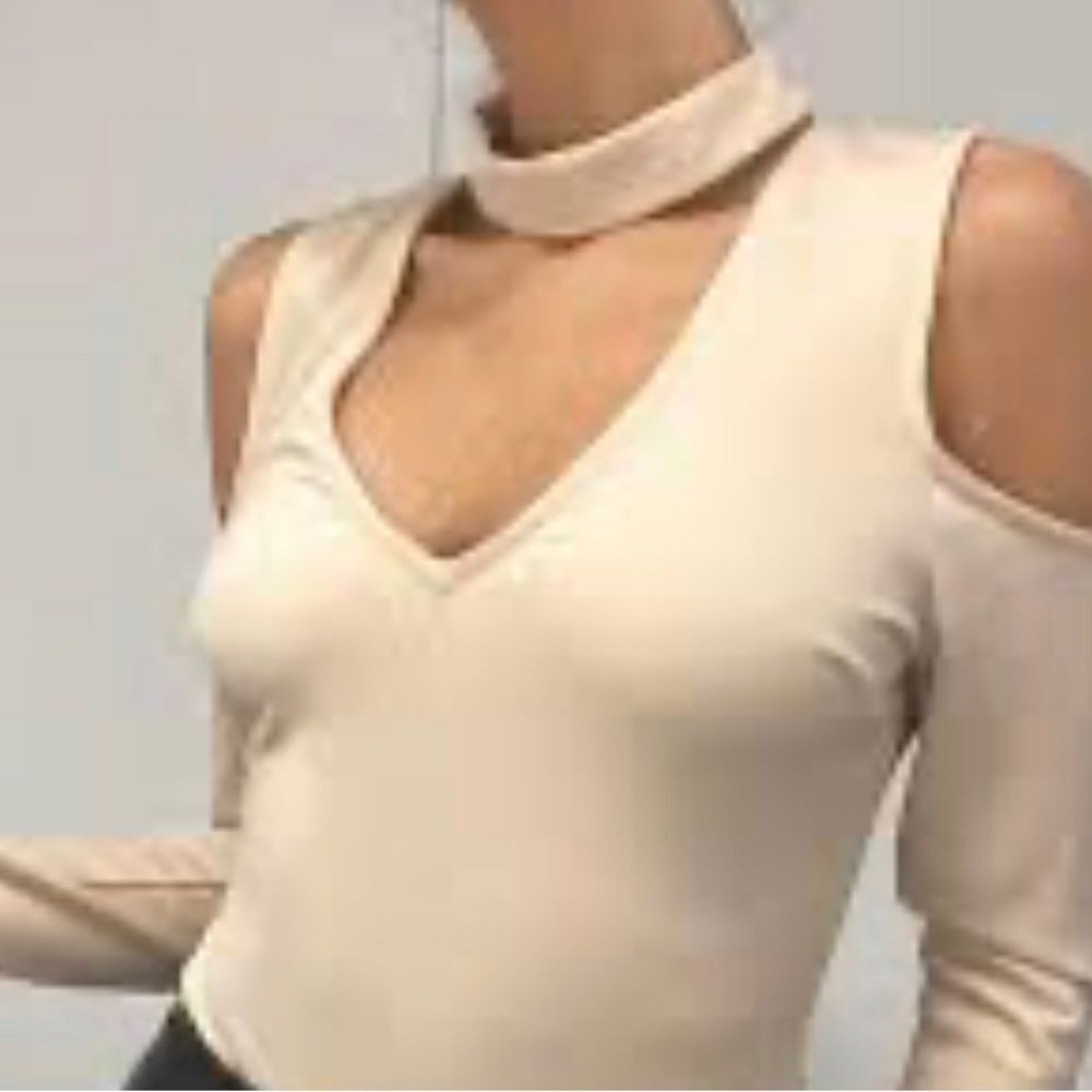 SEEK The Label Bodysuit Long Sleeve Cold Shoulder D Pink NWT Small